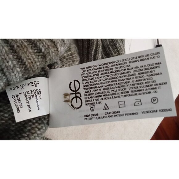 Ella Moss Women's Relaxed Boyfriend Fit Button-Up Cardigan, Green/Gray Small - Picture 10 of 11